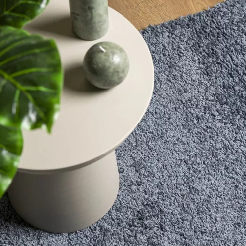  PAMPLONA kék magas szálú bolyhos modern szőnyeg 160 x 160 cm