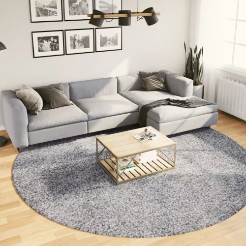  PAMPLONA kék magas szálú bolyhos modern szőnyeg Ø 280 cm