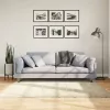  PAMPLONA arany magas szálú bolyhos modern szőnyeg 160 x 160 cm