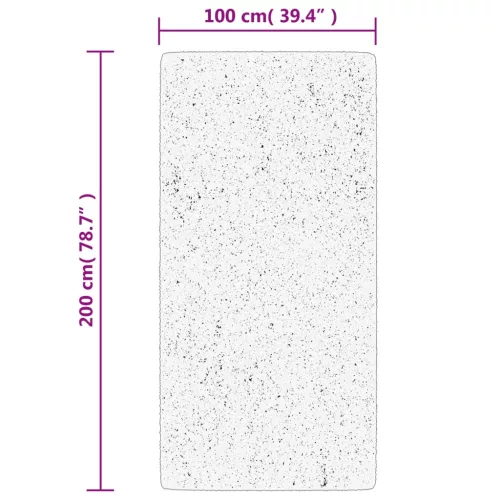  PAMPLONA bézs és antracit bolyhos modern szőnyeg 100 x 200 cm