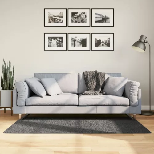  IZA antracit rövid szálú skandináv stílusú szőnyeg 80x150 cm
