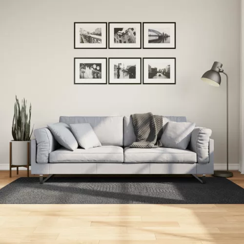  IZA antracit rövid szálú skandináv stílusú szőnyeg 100 x 200 cm