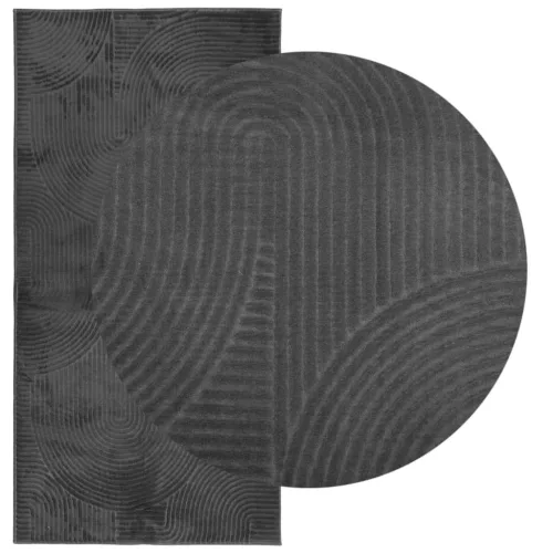  IZA antracit rövid szálú skandináv stílusú szőnyeg 100 x 200 cm