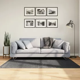    IZA antracit rövid szálú skandináv stílusú szőnyeg 120 x 170 cm