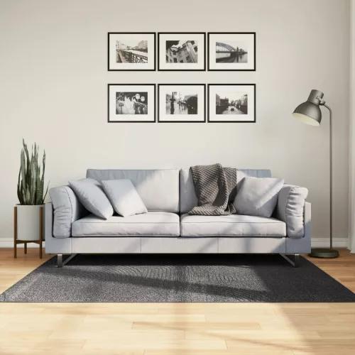  IZA antracit rövid szálú skandináv stílusú szőnyeg 120 x 170 cm