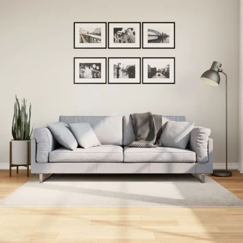  IZA krémszínű rövid szálú skandináv stílusú szőnyeg 120x170 cm