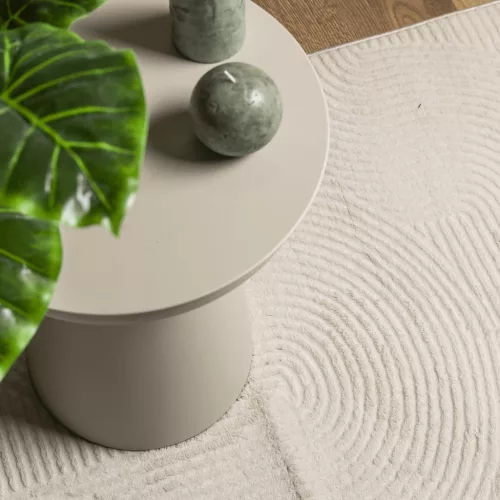  IZA krémszínű rövid szálú skandináv stílusú szőnyeg 120x170 cm