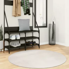    IZA krémszínű rövid szálú skandináv stílusú szőnyeg Ø 120 cm