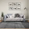  OVIEDO antracitszürke rövid szálú szőnyeg 200 x 200 cm
