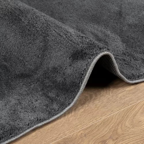  OVIEDO antracitszürke rövid szálú szőnyeg 200 x 200 cm