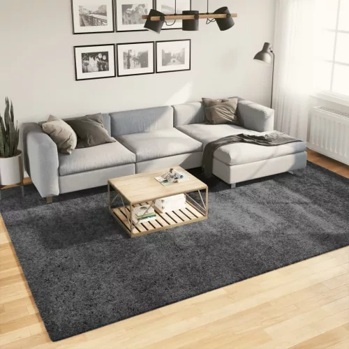  OVIEDO antracitszürke rövid szálú szőnyeg 240 x 340 cm