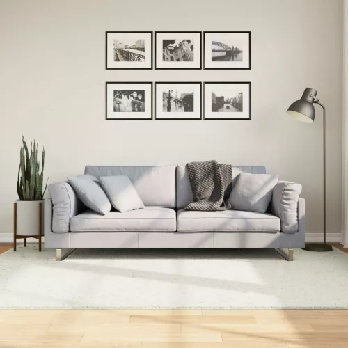  OVIEDO krémszínű rövid szálú szőnyeg 160 x 230 cm