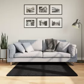  OVIEDO fekete rövid szálú szőnyeg 120 x 120 cm