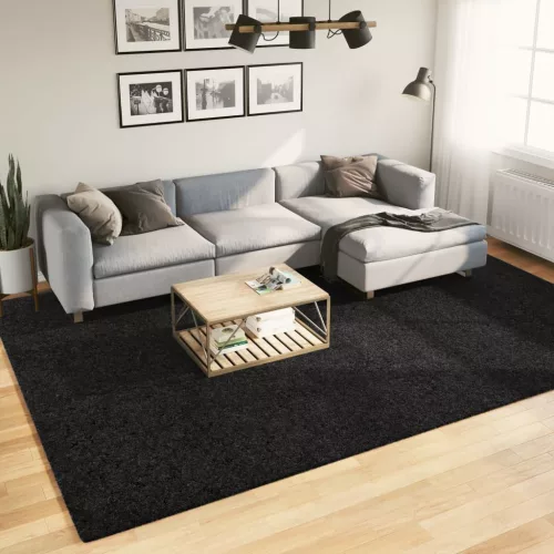  OVIEDO fekete rövid szálú szőnyeg 240 x 340 cm