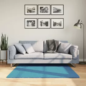  OVIEDO türkiz rövid szálú szőnyeg 120 x 120 cm