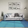  OVIEDO türkiz rövid szálú szőnyeg 200 x 200 cm