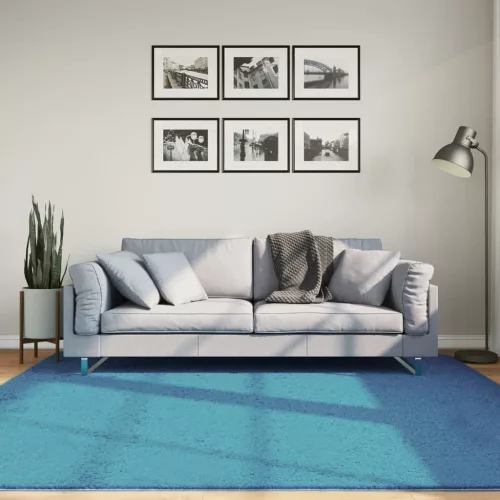  OVIEDO türkiz rövid szálú szőnyeg 200 x 200 cm