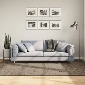  ISTAN szürke hosszú szálú fényes szőnyeg 160 x 230 cm
