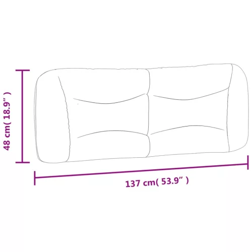  világosszürke szövet fejtámla párna Hvar 137 cm