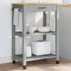  MONZA tömör fenyőfa konyhai kocsi 60 x 40 x 88,5 cm