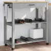  MONZA tömör fenyőfa konyhai kocsi 84 x 40 x 88,5 cm