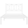  fehér fém ágykeret fejtámlával 107x203 cm