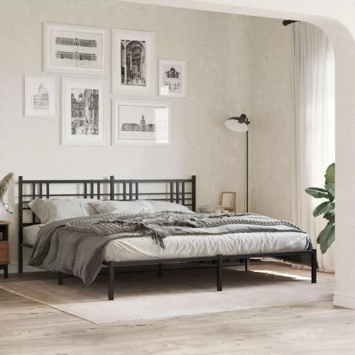  fekete fém csere fejtámla 180 cm