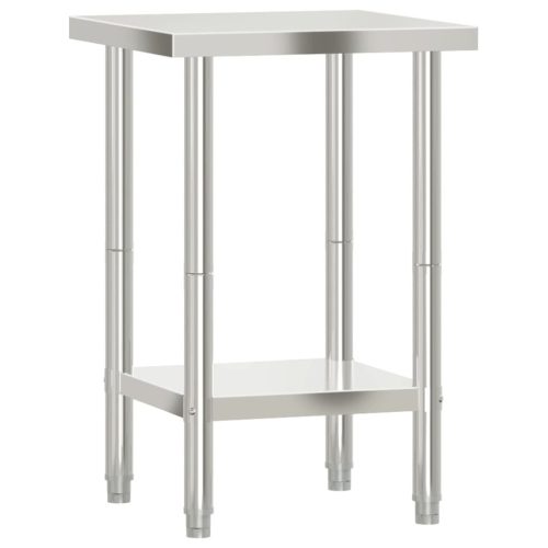  rozsdamentes acél konyhai munkaasztal 55 x 55 x 85 cm