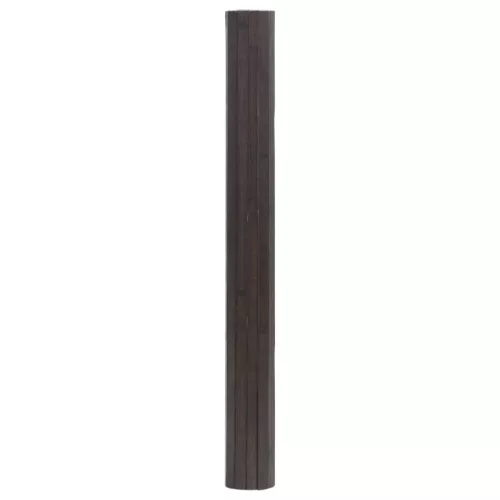  négyszögletű sötétbarna bambusz szőnyeg 60 x 100 cm