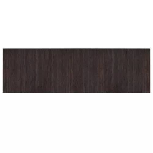  négyszögletű sötétbarna bambusz szőnyeg 60 x 200 cm