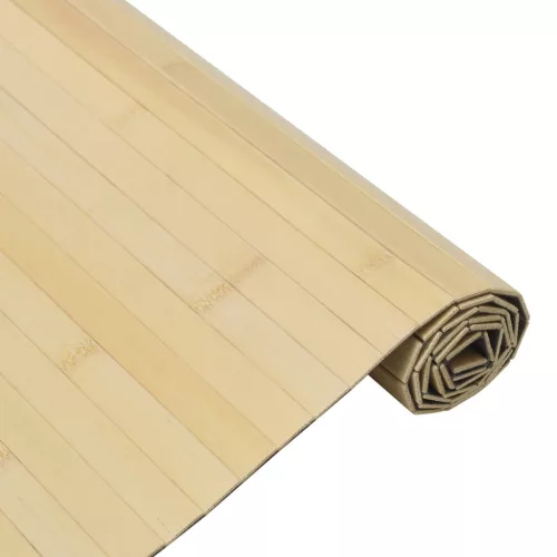  négyszögletű világos természetes bambusz szőnyeg 60 x 500 cm