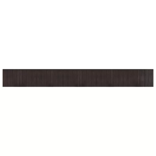  négyszögletű sötétbarna bambusz szőnyeg 60 x 500 cm