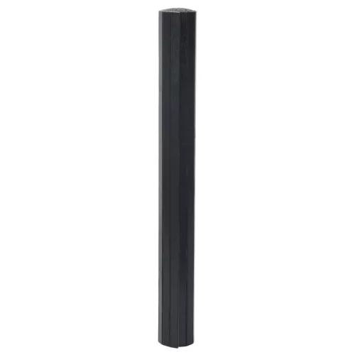  négyszögletű fekete bambusz szőnyeg 70 x 200 cm
