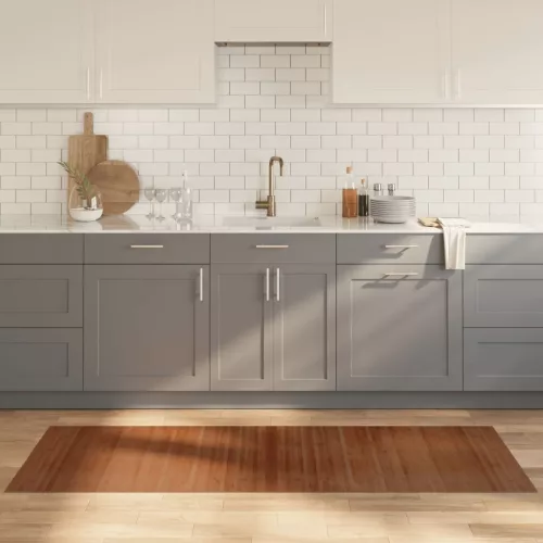  négyszögletű barna bambusz szőnyeg 70 x 200 cm