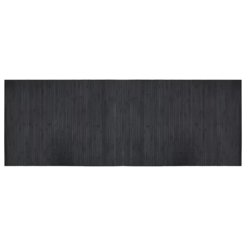  négyszögletű szürke bambusz szőnyeg 70 x 200 cm