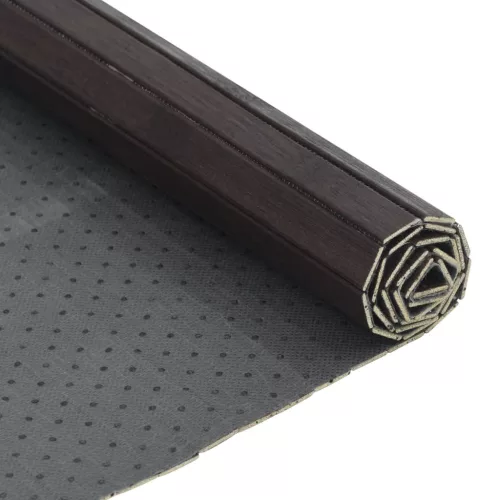  négyszögletű sötétbarna bambusz szőnyeg 70 x 200 cm