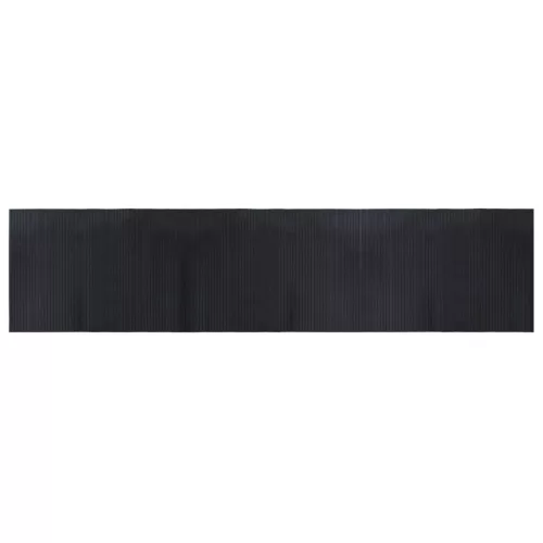  négyszögletű fekete bambusz szőnyeg 70 x 300 cm