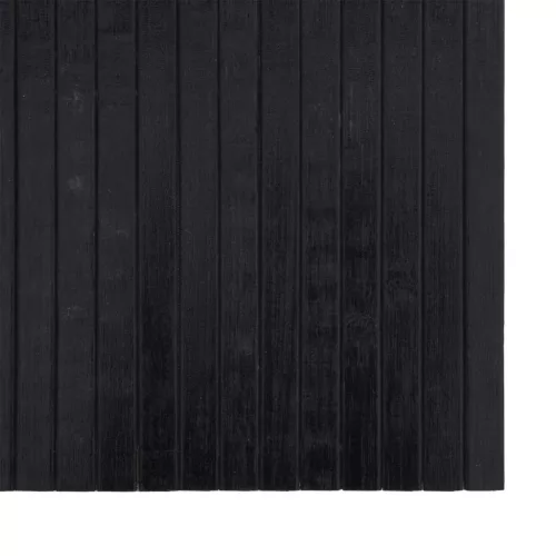  négyszögletű fekete bambusz szőnyeg 70 x 300 cm