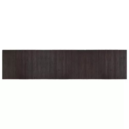  négyszögletű sötétbarna bambusz szőnyeg 70 x 300 cm
