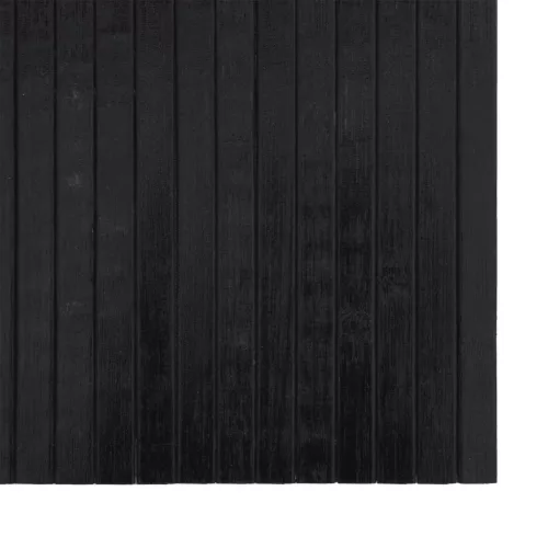  négyszögletű fekete bambusz szőnyeg 70 x 400 cm