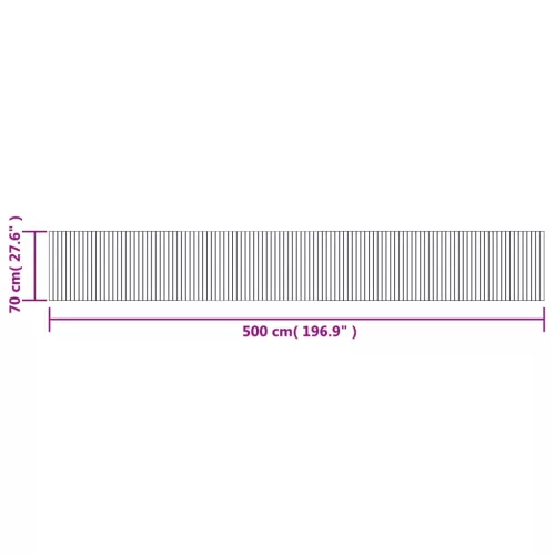  négyszögletű barna bambusz szőnyeg 70 x 500 cm