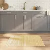  négyszögletű világos természetes bambusz szőnyeg 80 x 100 cm