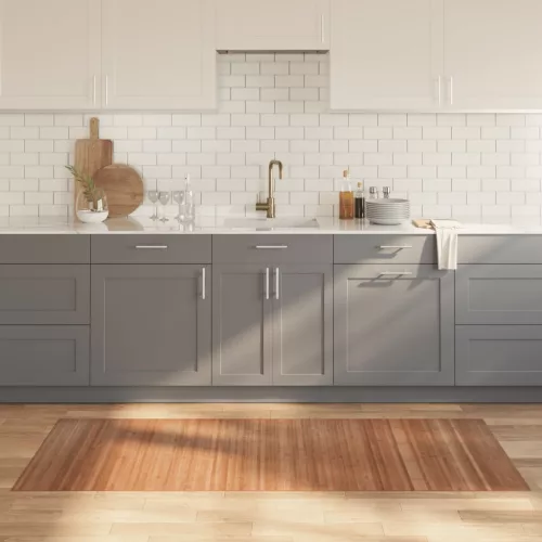  négyszögletű természetes bambusz szőnyeg 80 x 200 cm