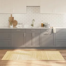    négyszögletű világos természetes bambusz szőnyeg 80 x 200 cm