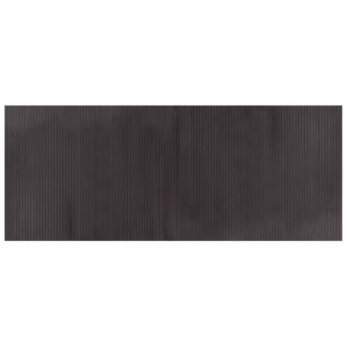  négyszögletű sötétbarna bambusz szőnyeg 80 x 200 cm