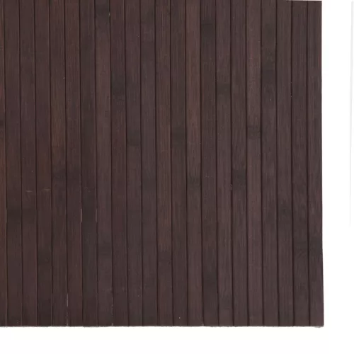  négyszögletű sötétbarna bambusz szőnyeg 80 x 200 cm