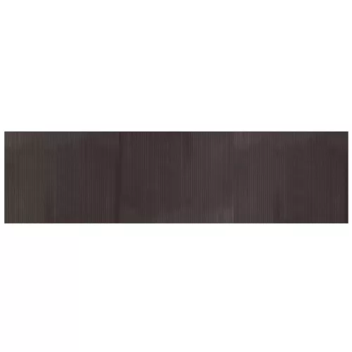  négyszögletű sötétbarna bambusz szőnyeg 80 x 300 cm