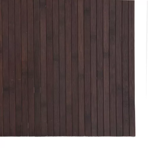  négyszögletű sötétbarna bambusz szőnyeg 80 x 300 cm
