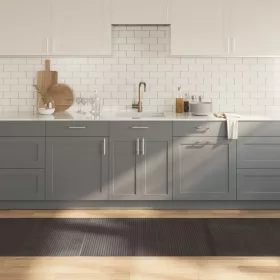  négyszögletű sötétbarna bambusz szőnyeg 80 x 500 cm