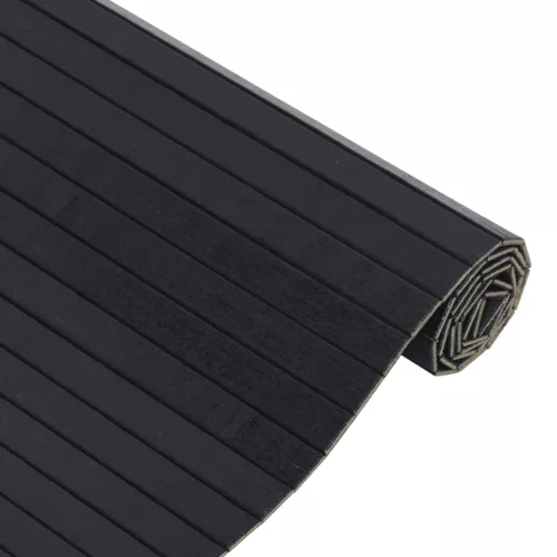  négyszögletű fekete bambusz szőnyeg 100 x 100 cm